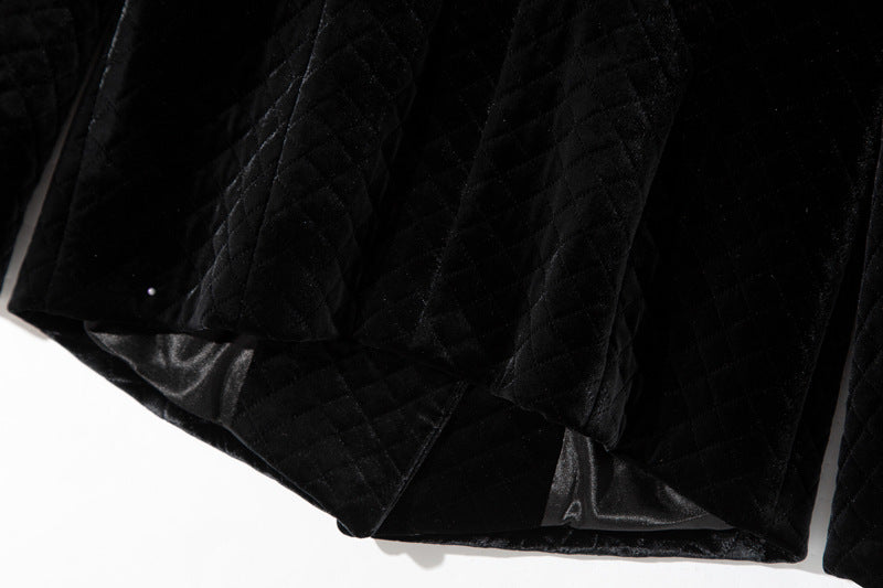 Three-grain Double-breasted Cotton Jacket Velvet Women's Suit