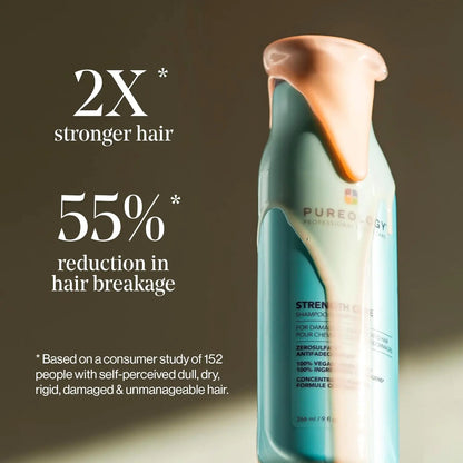 Pureology Strength Cure Shampoo | For Damaged, Color-Treated Hair | Fortifies & Strengthens Hair | Sulfate-Free | Vegan 9 Fl Oz (Pack of 1)